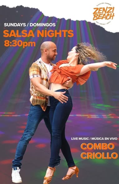 🎵 Combo Criollo (Latin / Salsa) @ Zenzi Beach on Sunday, December 28, 2025 - Music Events Calendar 📍 Playa del Carmen