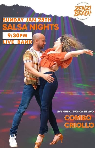 🎵 Combo Criollo (Latin / Salsa) @ Zenzi Beach el domingo, 25 de enero de 2026 - Calendario de eventos musicales 📍 Playa del Carmen