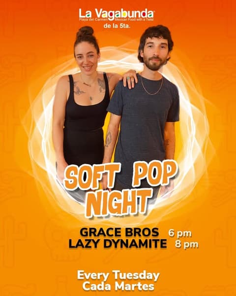 🎵 Lazy Dynamite (Soul / Funk) @ La Vagabunda (5 Ave) on Tuesday, January 27, 2026 - Music Events Calendar 📍 Playa del Carmen