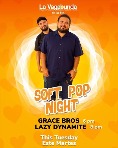 🎵 Grace Bros (Rock) @ La Vagabunda (5 Ave) le mardi 3 février 2026 - Calendrier des événements musicaux 📍 Playa del Carmen