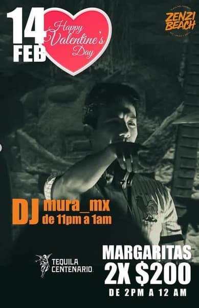🎵 Mura (House) @ Zenzi Beach on Saturday, February 14, 2026 - Music Events Calendar 📍 Playa del Carmen