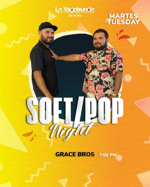 🎵 Grace Bros (Rock) @ La Vagabunda (5 Ave) on Tuesday, September 30, 2025 - Music Events Calendar 📍 Playa del Carmen