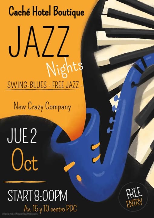 🎵 New Crazy Company (Jazz) @ Cache Hotel on Thursday, October 2, 2025 - Music Events Calendar 📍 Playa del Carmen