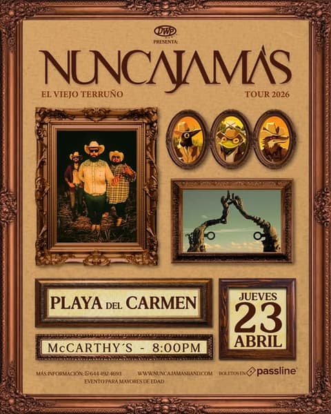 🎵 Nunca Jamas (Rock) @ McCarthy's Irish Pub on Thursday, April 23, 2026 - Music Events Calendar 📍 Playa del Carmen