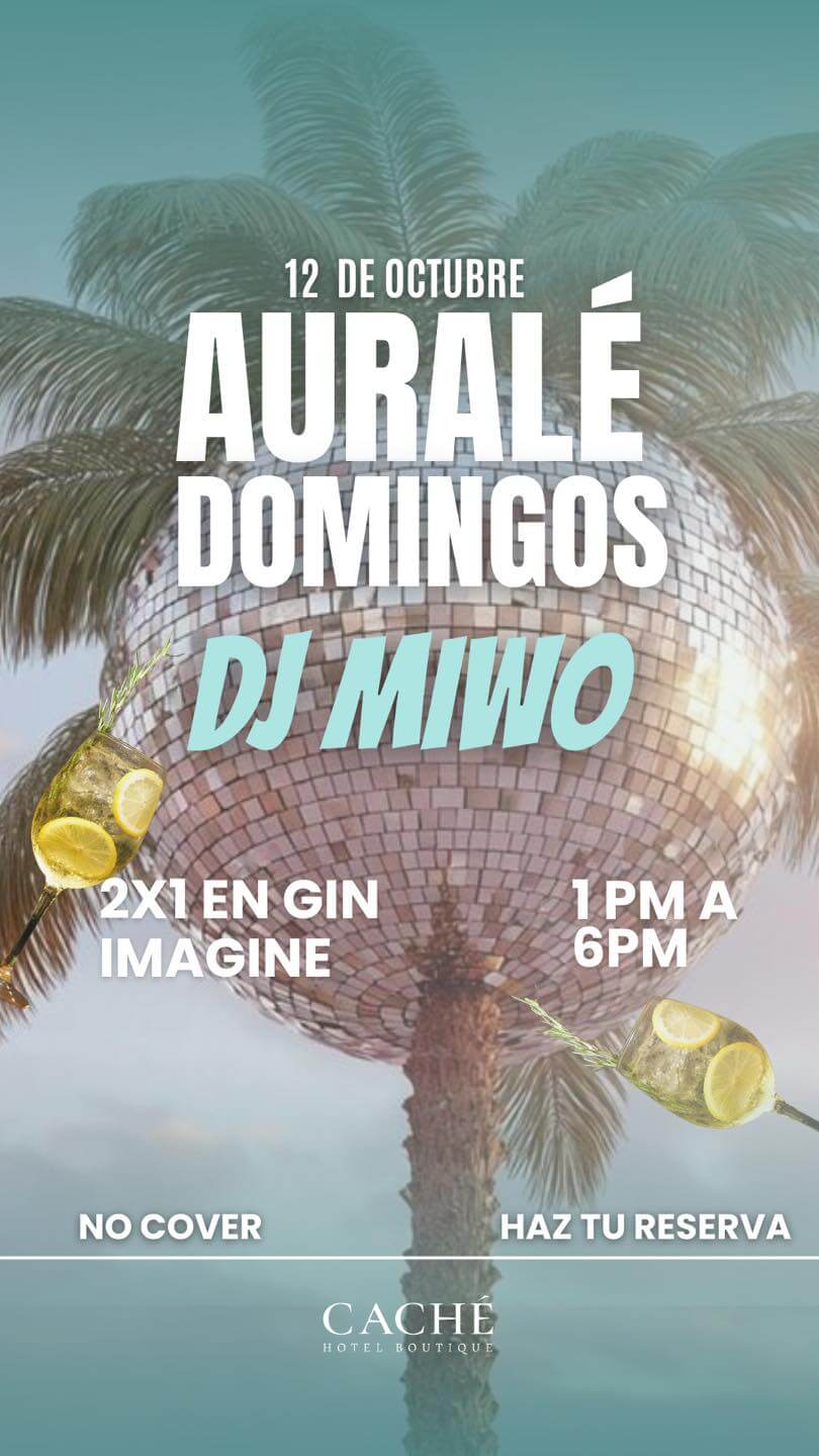 🎵 Miwo (Techno) @ Cache Hotel on Sunday, October 12, 2025 - Music Events Calendar 📍 Playa del Carmen