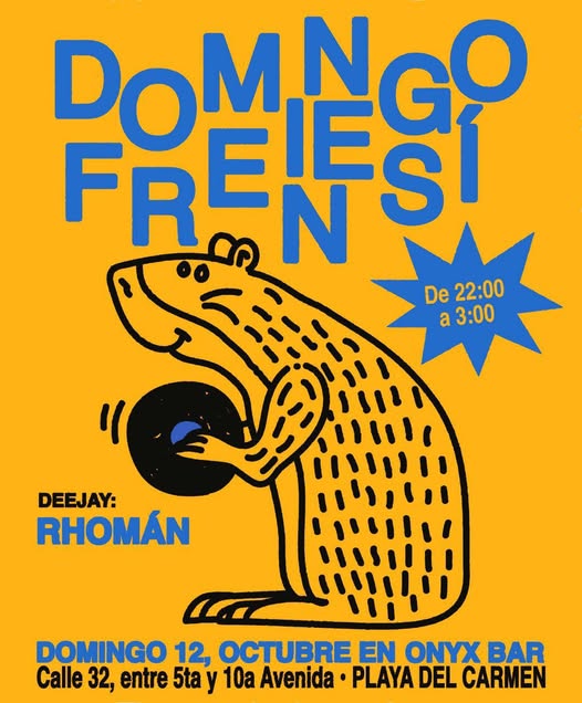 🎵 Rhoman (House) @ Onyx Bar on Sunday, October 12, 2025 - Music Events Calendar 📍 Playa del Carmen