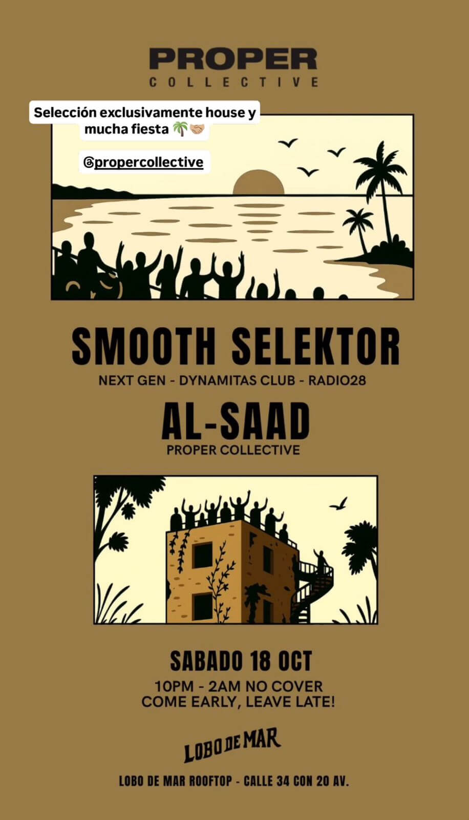 🎵 Smooth Selektor (House) @ Lobo de Mar on Saturday, October 18, 2025 - Music Events Calendar 📍 Playa del Carmen
