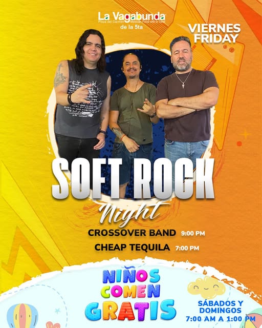 🎵 Cheap Tequila (Rock) @ La Vagabunda (5 Ave) on Friday, October 17, 2025 - Music Events Calendar 📍 Playa del Carmen