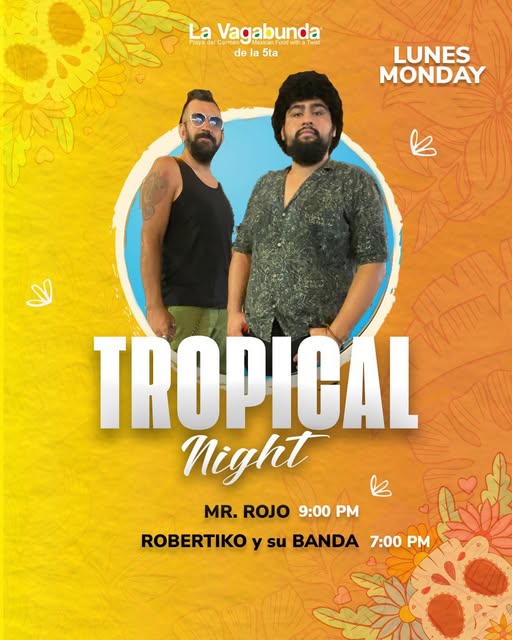 🎵 Robertiko (Latin) @ La Vagabunda (5 Ave) on Monday, October 27, 2025 - Music Events Calendar 📍 Playa del Carmen