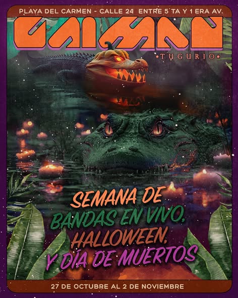 🎵 Groovin On (Funk / Soul) @ Caiman Tugurio on Wednesday, October 29, 2025 - Music Events Calendar 📍 Playa del Carmen
