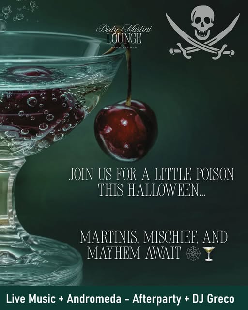 🎵 Andromeda (Rock) @ Dirty Martini Lounge on Friday, October 31, 2025 - Music Events Calendar 📍 Playa del Carmen