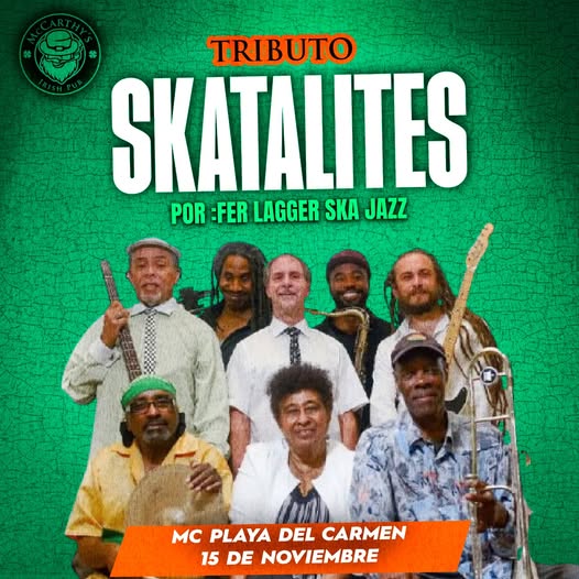 🎵 Fer Lagger Ska Jazz (Ska Jazz) @ McCarthy's Irish Pub on Saturday, November 15, 2025 - Music Events Calendar 📍 Playa del Carmen