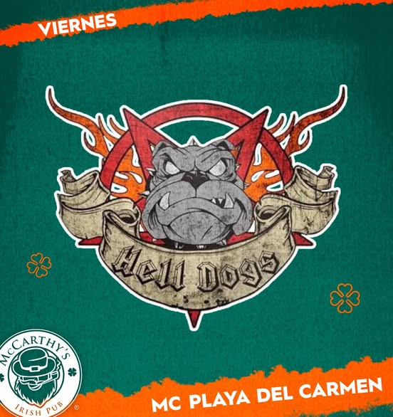 🎵 Helldogs (Rock) @ McCarthy's Irish Pub on Friday, November 21, 2025 - Music Events Calendar 📍 Playa del Carmen
