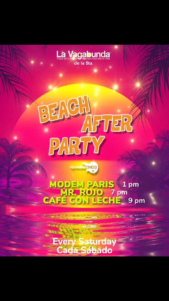 🎵 Cafe con Leche (Latin) @ La Vagabunda (5 Ave) on Saturday, November 22, 2025 - Music Events Calendar 📍 Playa del Carmen