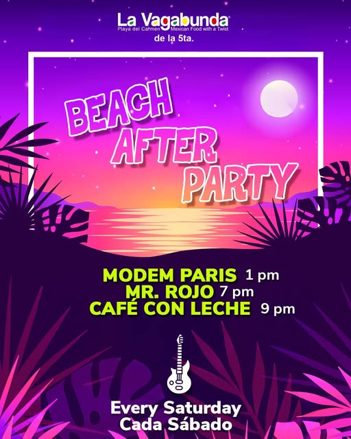 🎵 Modem Paris (Pop Rock) @ La Vagabunda (5 Ave) on Saturday, November 29, 2025 - Music Events Calendar 📍 Playa del Carmen