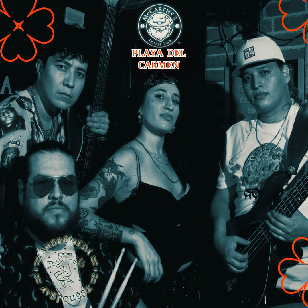 🎵 Andromeda (Rock) @ McCarthy's Irish Pub on Saturday, November 29, 2025 - Music Events Calendar 📍 Playa del Carmen