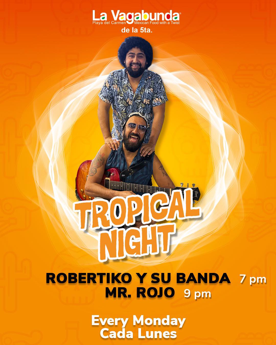 🎵 Robertiko (Latin) @ La Vagabunda (5 Ave) on Monday, December 1, 2025 - Music Events Calendar 📍 Playa del Carmen