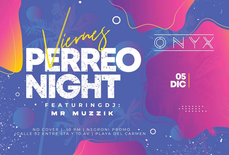 🎵 Mr Muzzik (Reggaeton) @ Onyx Bar on Friday, December 5, 2025 - Music Events Calendar 📍 Playa del Carmen