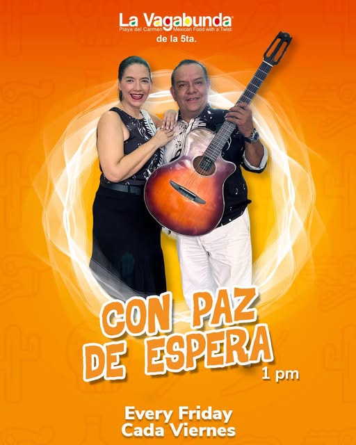 🎵 Con Paz de Espera (Acoustic) @ La Vagabunda (5 Ave) on Friday, December 5, 2025 - Music Events Calendar 📍 Playa del Carmen