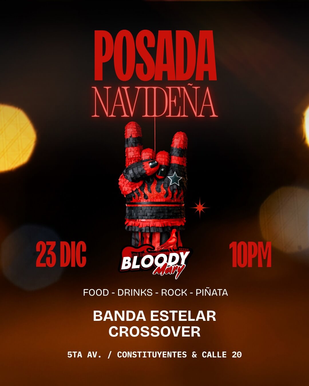 🎵 Crossover (Rock) @ Bloody Mary on Tuesday, December 23, 2025 - Music Events Calendar 📍 Playa del Carmen